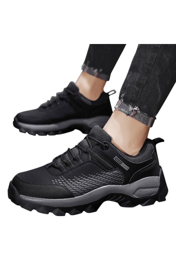 Men's Low Top Waterproof Hiking Shoes Trekking Trails Work Shoes Anti Slip Outdoor Shoes for Men