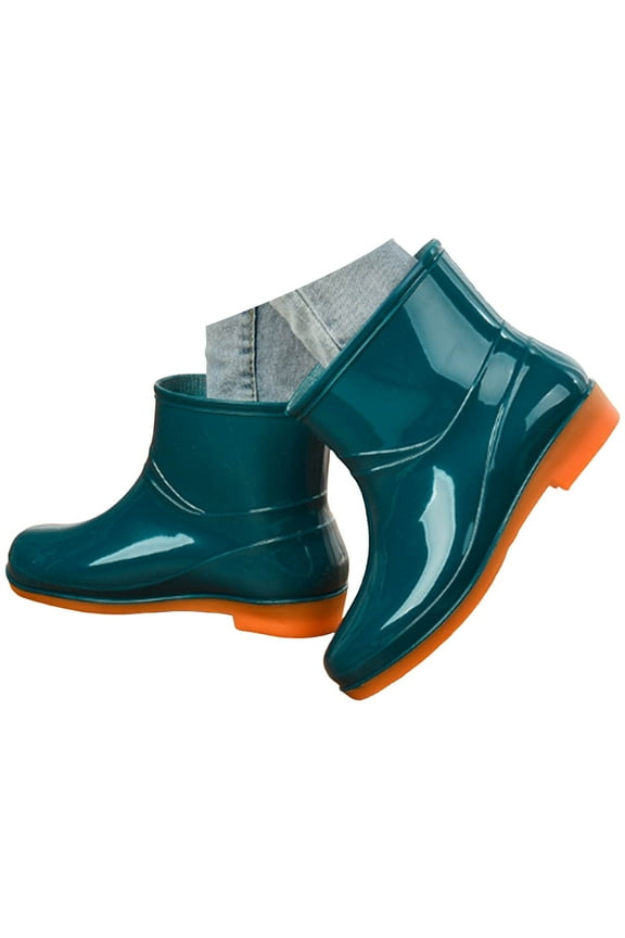 Men's Rain Garden Boots Shoes Water Wear Waterproof Non Slip Chelsea Ankle Rainboots for Women