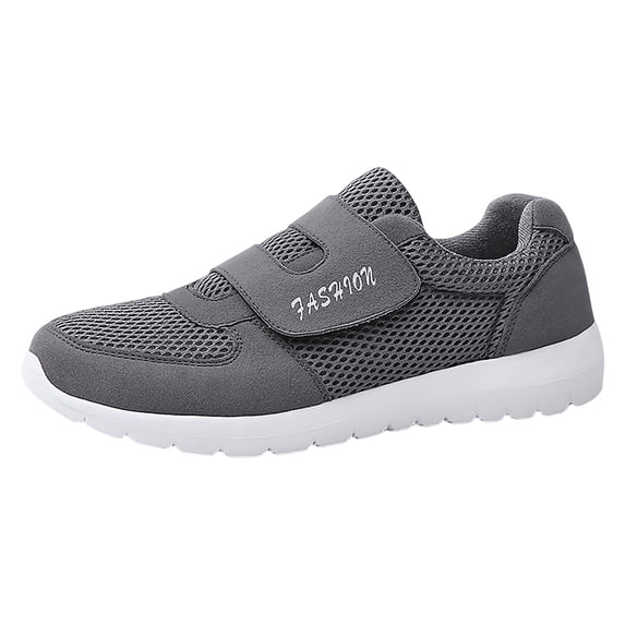 Mepaouo Men's Running Shoes Hook Loop Woven Slip On Sneakers Breathable Comfortable Walking Shoes