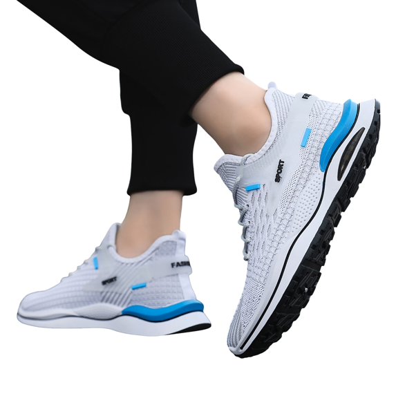 Mepaouo Men's Running Shoes Mesh Cushioned Athletic Sneakers Breathable Walking Tennis Slip on Shoes