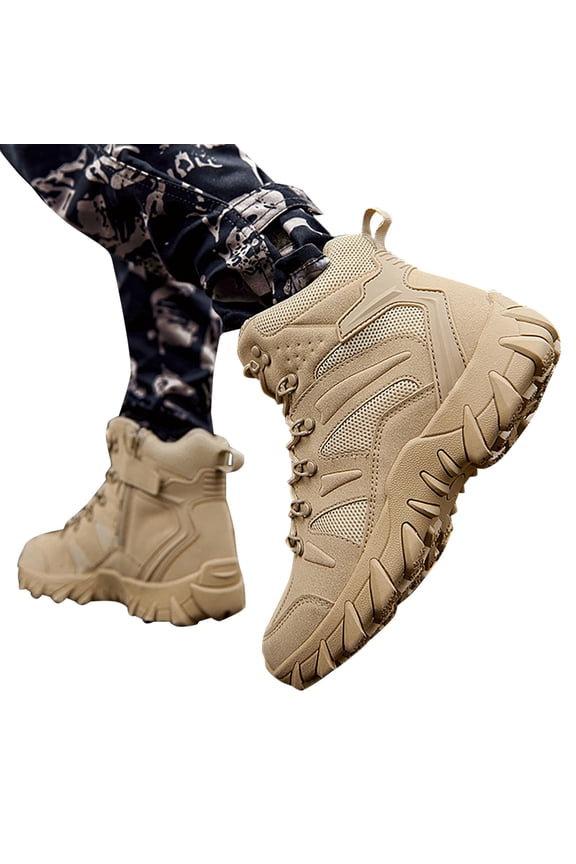 Men's Shoes Ankle High Waterproof Hiking Boots Training Mountaineering Fashion Sneakers