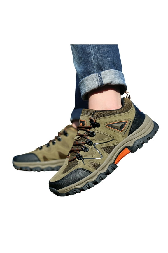 Men's Slip on Hiking Shoes Trekking Camping Walking Shoes Waterproof Anti Slip Outdoor Shoes