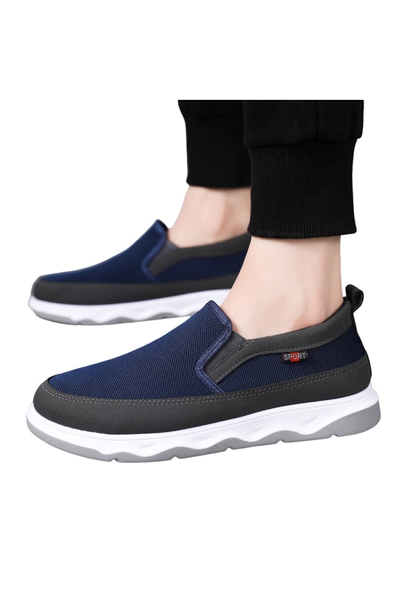 Men’s Slip on Shoes Casual Orthopedic Walking Loafers Lightweight Laceless Fashion Sneakers