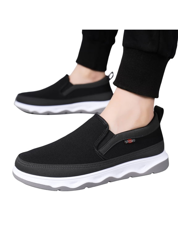 Men’s Slip on Shoes Casual Orthopedic Walking Loafers Lightweight Laceless Fashion Sneakers