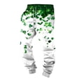thumbnail image 1 of Mepaouo Men's Sweatpants Jogger Pants Drawstring Running St. Patrick's Trousers with Pockets(White,XL), 1 of 3