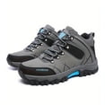 thumbnail image 1 of Mepaouo Men's Waterproof Hiking Boots Suede Leather Outdoor Mid Top Ankle Boot Breathable Trekking Shoes, 1 of 5