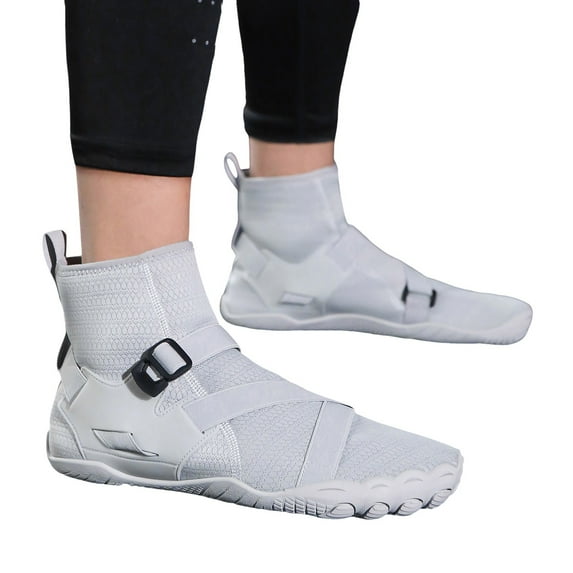 Mepaouo Men's Women's Barefoot Minimalist Shoes Zero Drop Hiking Water Shoes High Top Training Shoes