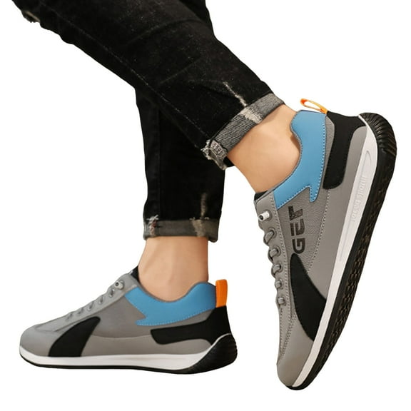 Mepaouo Mens Bowling Shoes Stylish Lightweight Casual Workout Gym Walking Running Shoes Sneakers(Grey,9)