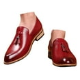 thumbnail image 1 of Mepaouo Mens Hands Free Oxford Shoes Business Slip on Wingtip Derby Sneakers Tassel Leather Loafers, 1 of 8