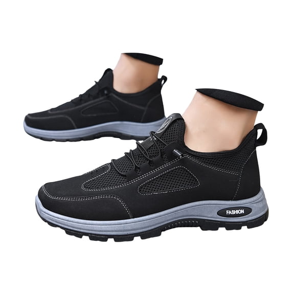 Mepaouo Mens Running Shoes Breathable Waterproof Work Sneakers Arch Support Walking Tennis Shoes