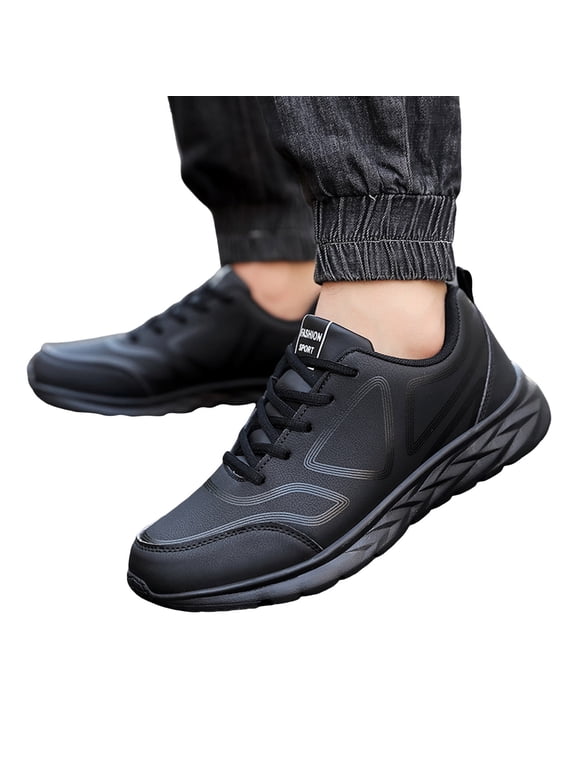 Non Slip Work Shoes for Men Waterproof Kitchen Chef Restaurant Walking Sneakers for Food Service