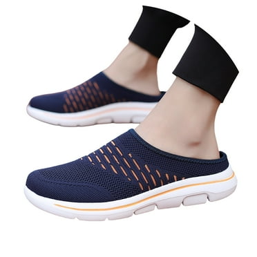 Mepaouo Orthopedic Mule Clogs for Women Knit Walking Slip on Sneakers Backless Shoes with Arch Support