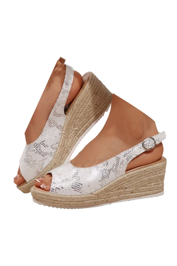 Orthopedic Platform Wedge Sandals for Women 2025 Open Toe Espadrilles Walking Slip on Shoes