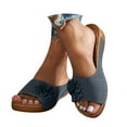 thumbnail image 1 of Mepaouo Orthopedic Platform Wedge Sandals for Women Summer Dressy 2025 Flower Shoes Open Toe Slippers, 1 of 6