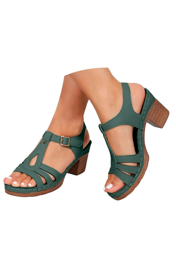 Orthopedic Sandals for Women 2025 Summer Casual Platform Wedge Walking Shoes with Hook Loop