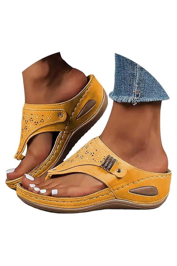 Orthopedic Sandals for Women Arch Support Wedge Flip Flops 2025 Dressy Casual Beach Slippers