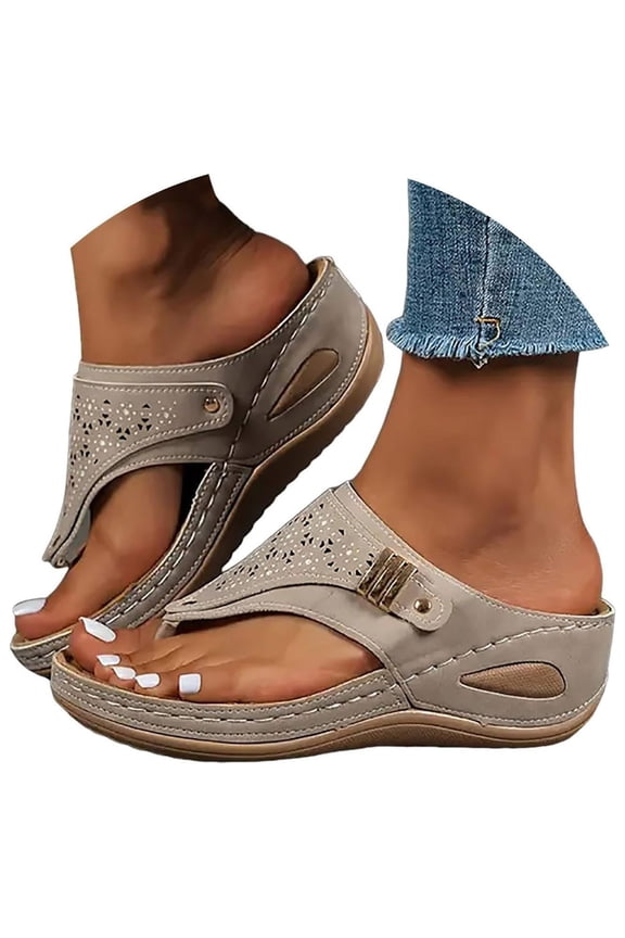 Orthopedic Sandals for Women Arch Support Wedge Flip Flops 2025 Dressy Casual Beach Slippers