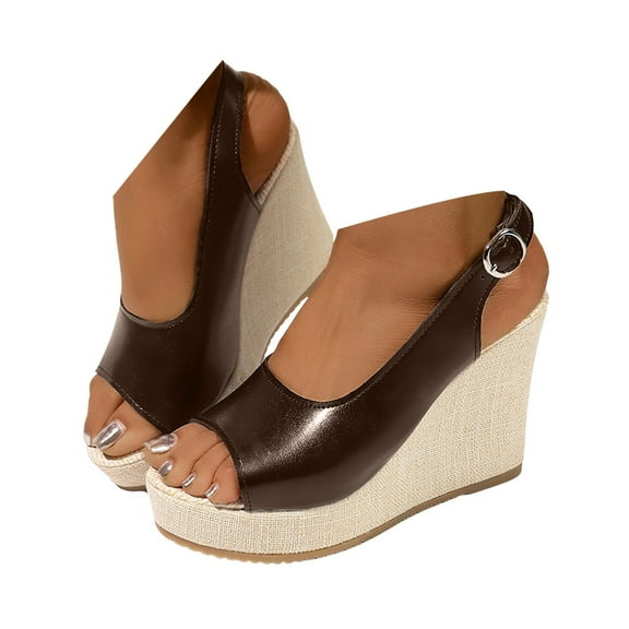 Mepaouo Orthopedic Sandals for Women Open Toe Slingback Wedge Platform Walking Casual Slip on Shoes