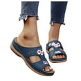 thumbnail image 1 of Mepaouo Orthopedic Sandals for Women Open Toe Summer Dressy Wedge Slides Comfort Walking Shoe Size 8.5, 1 of 5