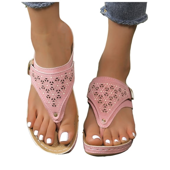 Mepaouo Orthopedic Sandals for Women Summer Arch Support Thong Flip Flop Sandal Walking Shoes Size 8.5