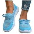 thumbnail image 1 of Mepaouo Orthopedic Shoes for Women Mesh Slip on Sneakers Arch Support Wide Width Nurse Walking Shoes Blue 8.5, 1 of 8