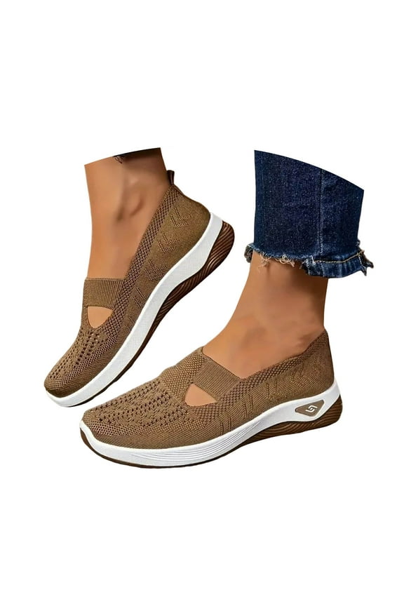 Orthopedic Walking Shoes for Women 2025 Breathable Arch Support Womens Woven Diabetes Foam Shoes