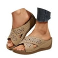thumbnail image 1 of Mepaouo Orthopedic Wedge Sandals for Women 2025 Breathable Summer Platform Slip on Walking Shoes, 1 of 8
