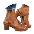 thumbnail image 1 of Mepaouo Orthopedic Wide Sandals for Women 2025 Strappy Arch Support Flat Wedge Walking Slip on Shoes, 1 of 8