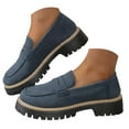 thumbnail image 1 of Mepaouo Penny Loafers for Women Comfortable Orthopedic Platform Casual Slip on Oxford Shoes(Blue,9), 1 of 7
