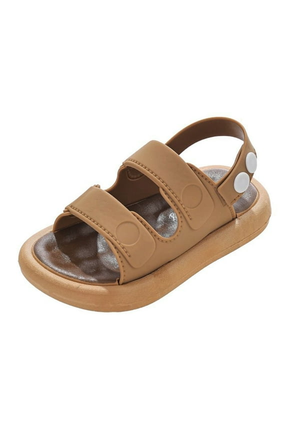 Pillow Slippers for Boys Girls Adjustable Strap EVA Flat Sandals Summer Footbed Water Shoes