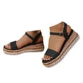 thumbnail image 1 of Mepaouo Platform Sandals Women Espadrille Wedge Comfortable Ankle Strap Open Toe Walking Slip on Shoes, 1 of 7