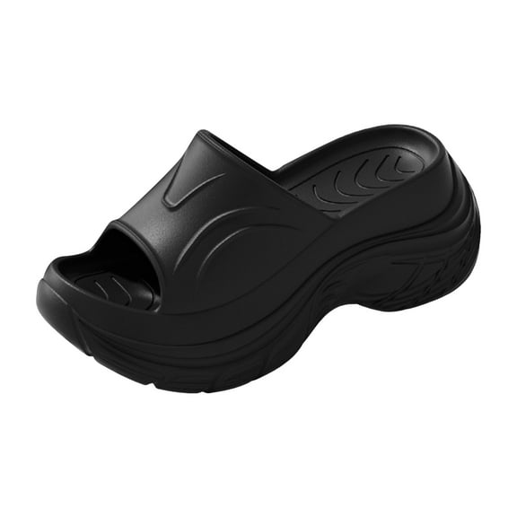 Mepaouo Platform Slides for Women Arch Support Summer Beach Sandals 2025 Slip on Cloud Shower Shoes