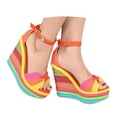 thumbnail image 1 of Mepaouo Platform Wedge Sandals Ankle Strap 2025 Fashion Dressy Shoes Espadrilles Slip on Wedding Party Sandal, 1 of 6