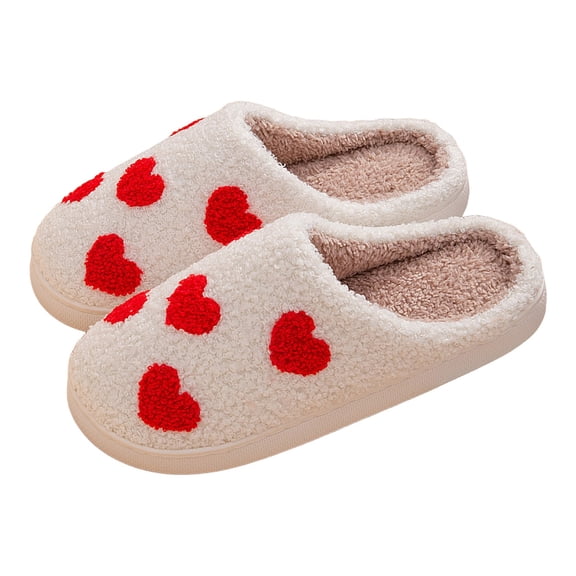 Mepaouo Plush Slippers for Women Girl Cute Print Soft Sole House Slippers Gifts for Girlfriend
