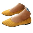 thumbnail image 1 of Mepaouo Pointed Toe Flats for Women Comfortable Dressy Knit Ballet Mary Jane Women's Work Dress Shoes, 1 of 8