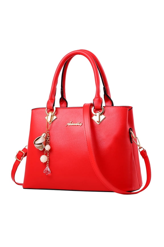 Purse Handbags for Women 3 Zip Compartments Tote Bag Shoulder Purse Top Handle Satchel Bags