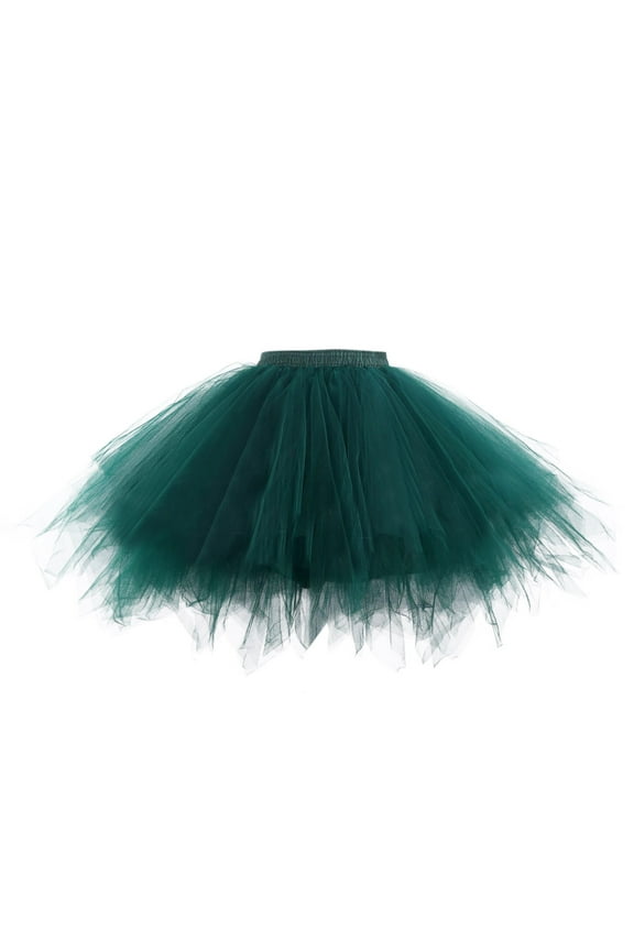 Rave Festival Tutu Skirt for Women Vintage Tulle Bubble Dance Party Costume Skirts(M,XL)
