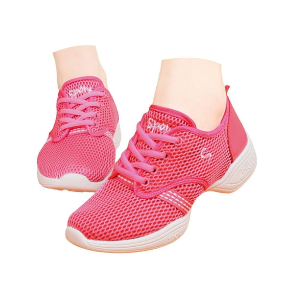 Mepaouo Running Shoes for Women Arch Support Athletic Fashion Sneakers Mesh Dance Casual Slip on Flats