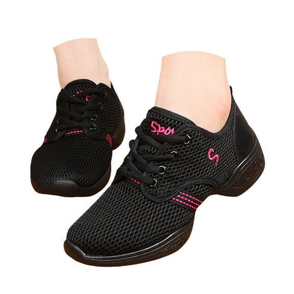 Mepaouo Running Shoes for Women Arch Support Athletic Fashion Sneakers Mesh Dance Casual Slip on Flats