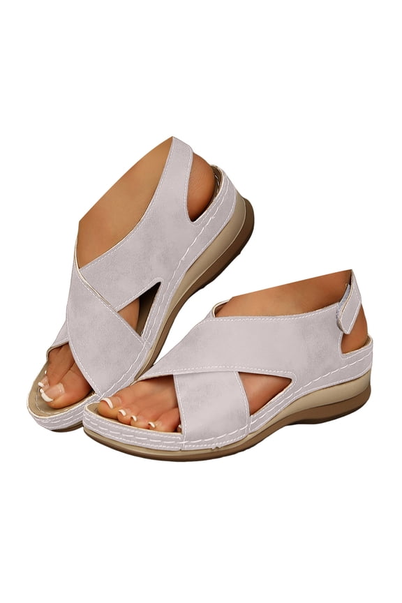 Sandals for Women 2025 Orthopedic Arch Support Walking Platform Wedges Shoes with Back Strap