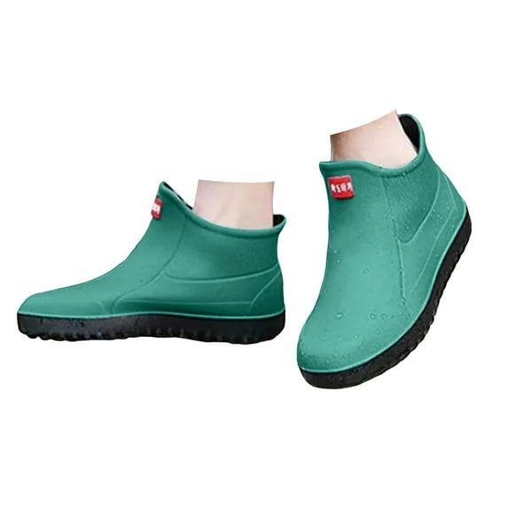 Mepaouo Short Rain Boots for Women Men Waterproof Non Slip Ankle Rainboots Rubber Fishing Garden Shoe