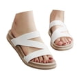 thumbnail image 1 of Mepaouo Slide Sandals for Women Open Toe Summer Flats Arch Support Wedge Shoes Casual Slip on Slippers, 1 of 7