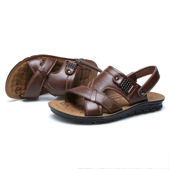 Mepaouo Slides Sandals for Men Adjustable Straps Summer Beach Sandal Casual Walking Shoes Size 5.5-9.5