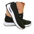 thumbnail image 1 of Mepaouo Slip on Orthopedic Sneakers Women Mesh Wide Width Running Walking Shoes with Arch Support Black, 1 of 7