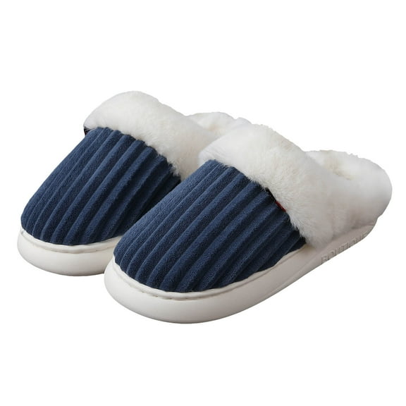 Mepaouo Slippers for Women Men Memory Foam House Slipper Gifts Anti Skid Rubber Indoor Bedroom Shoes