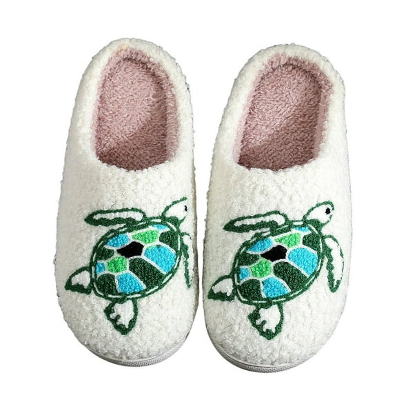 Mepaouo Slippers for Women Men Soft Plush Warm Slip on House Shoes Memory Foam Winter Indoor Outdoor Slides