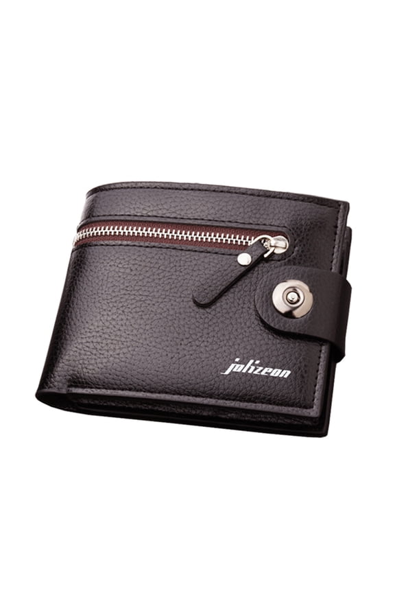 Small Wallet for Women Bifold RFID Blocking Card Holder Zipper Pocket Purse with ID Window Brown