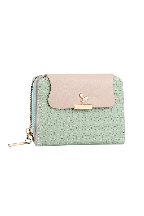 Small Wallet for Women RFID Blocking Credit Card Holder Coin Pocket Purse with ID Window Green