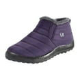 thumbnail image 1 of Mepaouo Snow Boots for Women Lightweight Warm Winter Boots Slip on Casual Shoes Waterproof Short Booties(Purple,6.5), 1 of 3