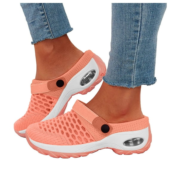 Mepaouo Sport Shoes for Women Arch Support Orthopedic Casual Mules Slip On Cross Training Sneakers